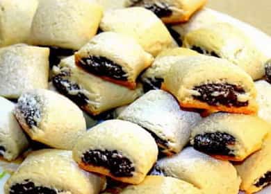 Two-color cottage cheese cookies without butter and margarine