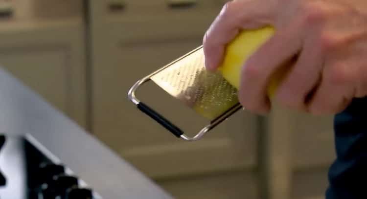 To make Madeleine cookies, grate lemon