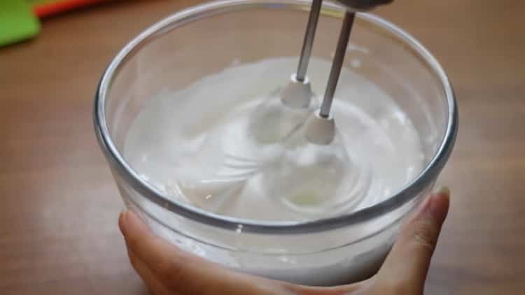 To make macaroni cookies, beat the whites.