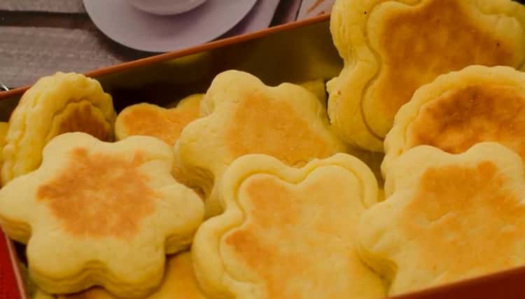 Tasty cookies in a pan - recipe without baking