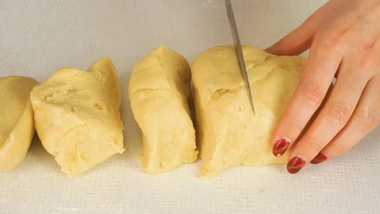 To make bagels, cut the dough