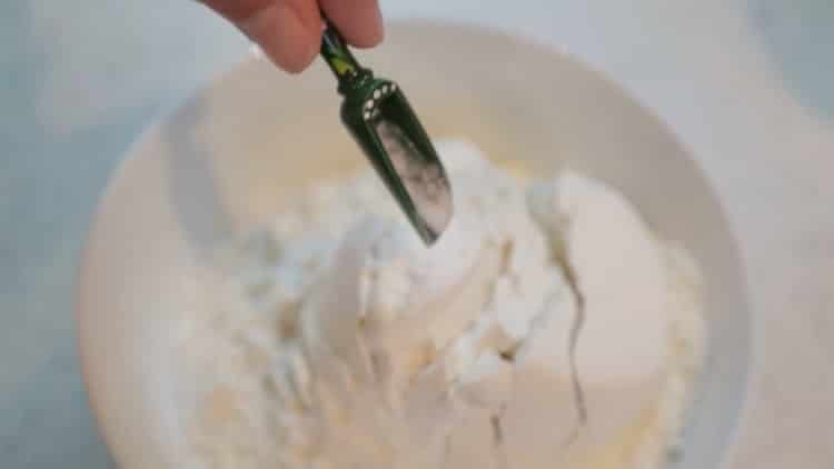 To make cookies with pieces of chocolate, sift the flour