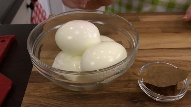 pie with cabbage and egg in the oven