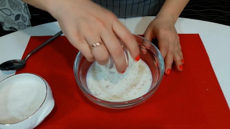 To prepare pizza at home, prepare the ingredients