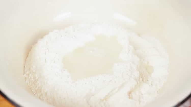 To prepare pizza in the microwave, prepare the ingredients for the dough.