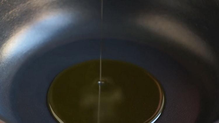 To make pizza margherita, pour the butter in a pan