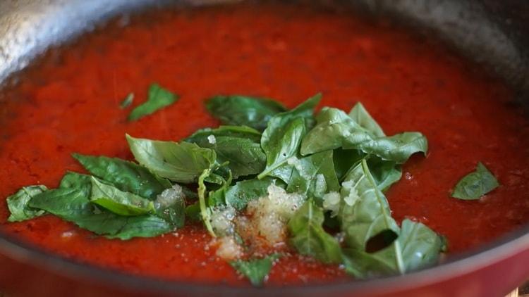 To make margarita pizza, prepare the sauce