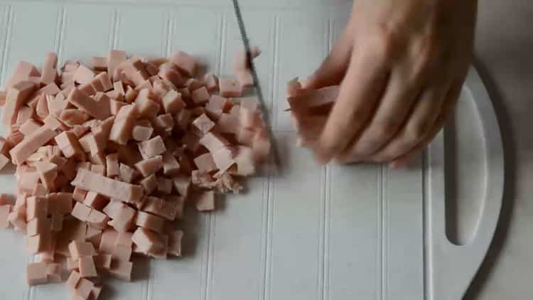 To prepare pizza on puff pastry, prepare the ingredients