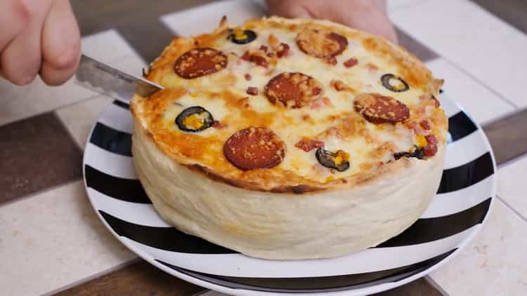 Pizza pie: a step by step recipe with photos
