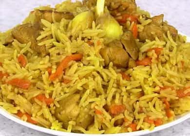 Crumbly, tasty and nutritious pilaf with chicken and vegetables in a slow cooker.The right kind of rice for loose pilaf. Useful tips and tricks.