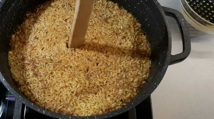 To prepare pork pilaf according to a simple recipe with a photo, prepare the ingredients