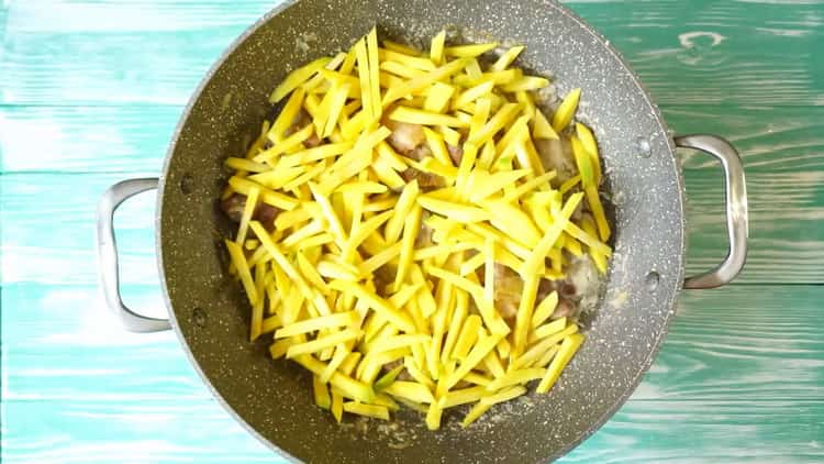 To cook pilaf, add carrots