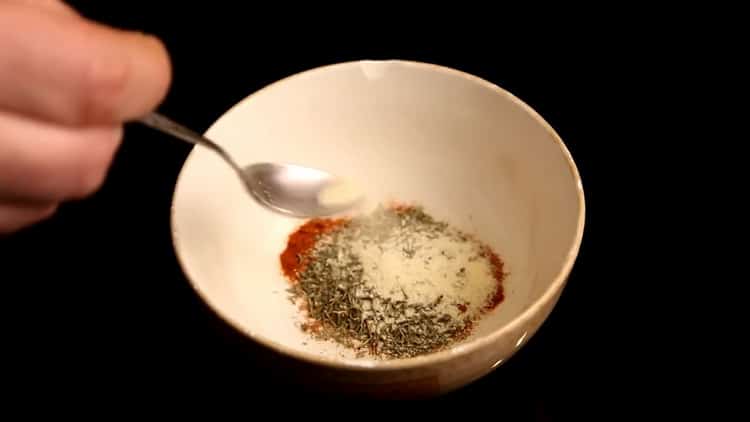 To cook rice with chicken in the oven, prepare the spices