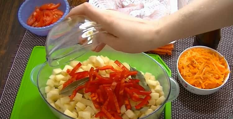 For cooking fish in a double boiler. prepare the ingredients