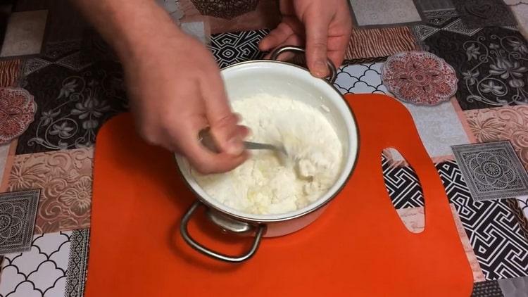 To make fish in the dough, add flour to the batter.