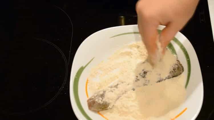 To prepare the fish, prepare the breading flour