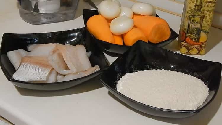 To prepare fish under the onion and carrot marinade, prepare the ingredients