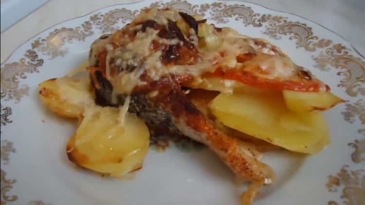 To prepare salmon with potatoes in the oven, prepare the ingredients
