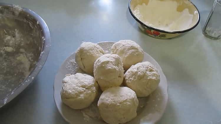 For making puff pastry. divide the dough into portions