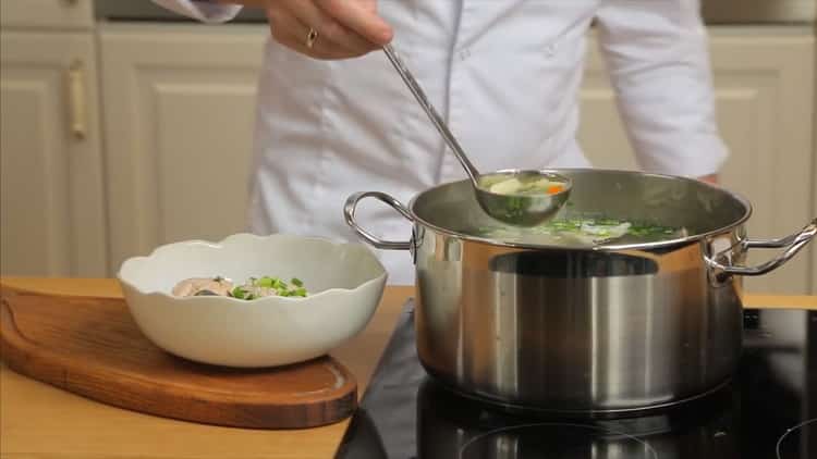 To make pink salmon soup, combine all the ingredients