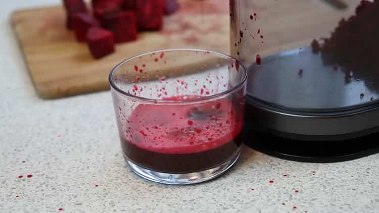 To prepare colored dumplings, prepare beet juice