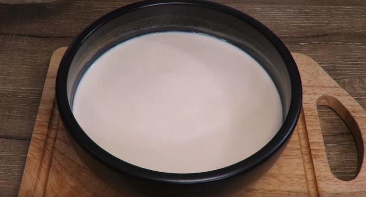 For the recipe, you need baked milk.