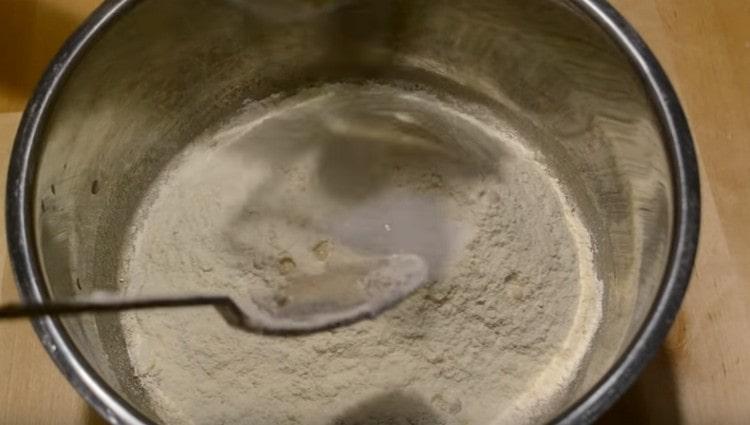 Add the flour.