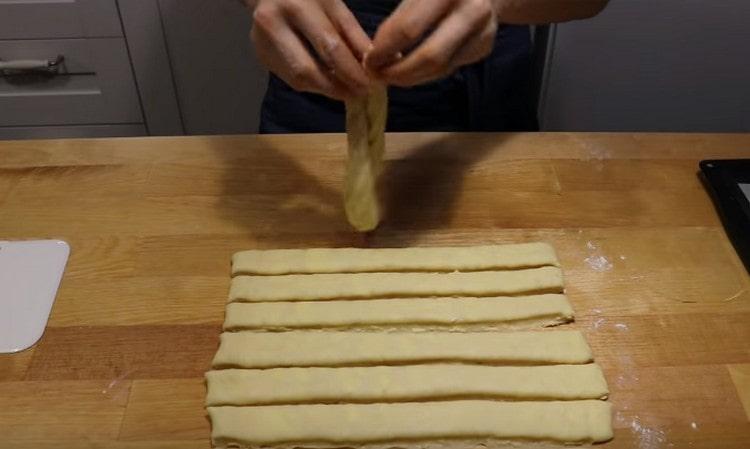 We put the tourniquet in half.