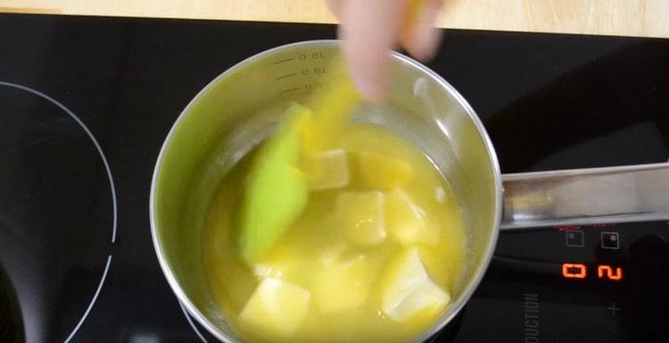 melt the butter, and then let it cool.