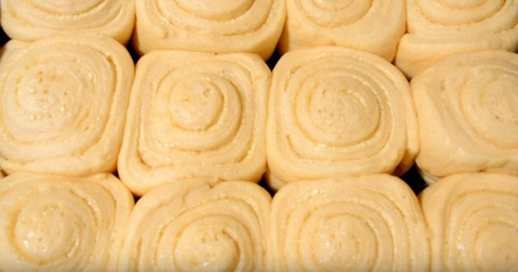 Buns came up, now they can be put in a preheated oven.