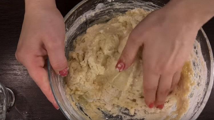 We continue kneading manually.