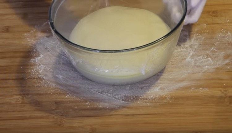 After standing an hour and a half in a warm place. the dough should rise well.