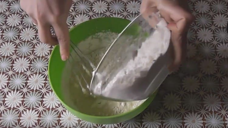 Add flour a little to the dough.