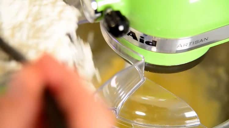 To make cupcakes at home, sift flour