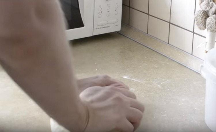 Knead the dough thoroughly.
