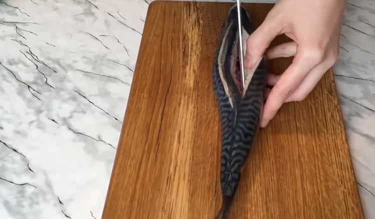 To prepare stuffed mackerel, prepare the ingredients