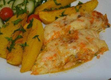 Delicious pink salmon in sour cream: cooking with step by step photos.