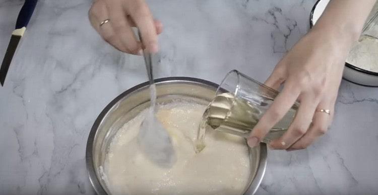 Then add vegetable oil as well.