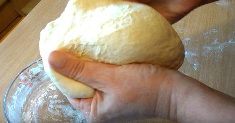 Knead smooth plastic dough.