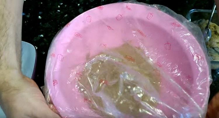 Leave the mass covered in a warm place.