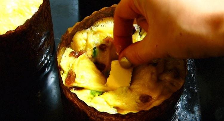 Put a piece of butter in the resulting depression.