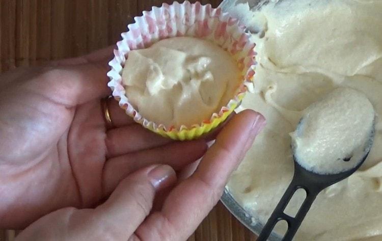 We fill each mold in two-thirds.