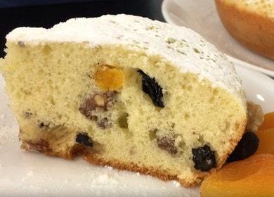 The recipe for a simple cake with dried fruits in a slow cooker