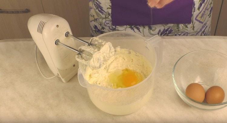 Then we introduce one egg at a time.