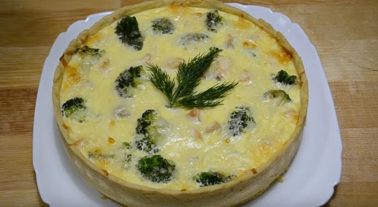 Ready cake can be decorated with sprigs of fresh herbs.