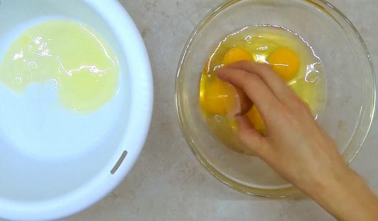 To make a classic Easter cake with a simple recipe, prepare the eggs