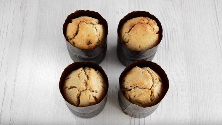 An easter cupcake cake is baked without yeast for about an hour.