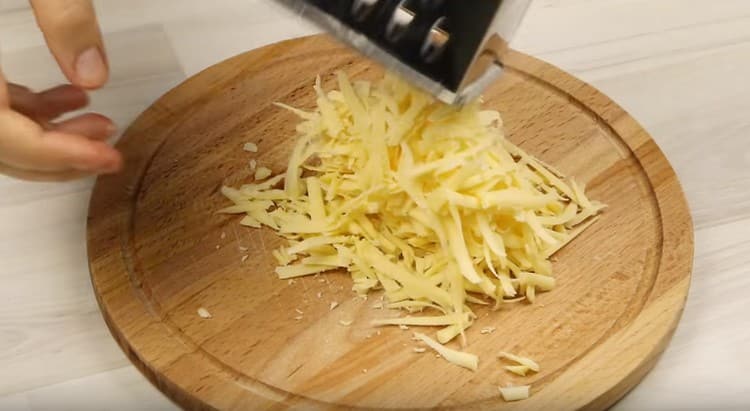 Grate the cheese.
