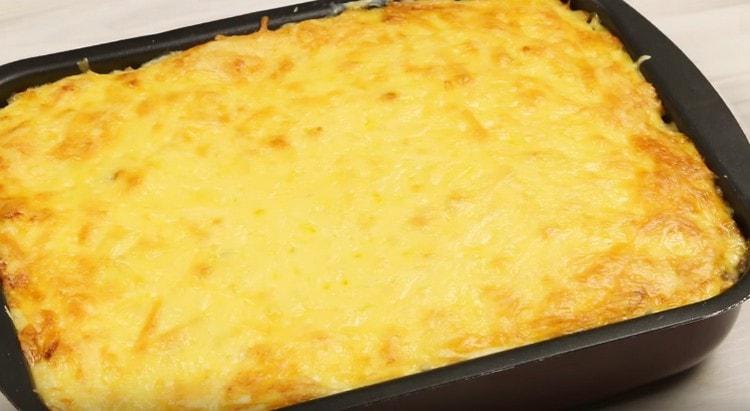 Pasta lasagna is ready.