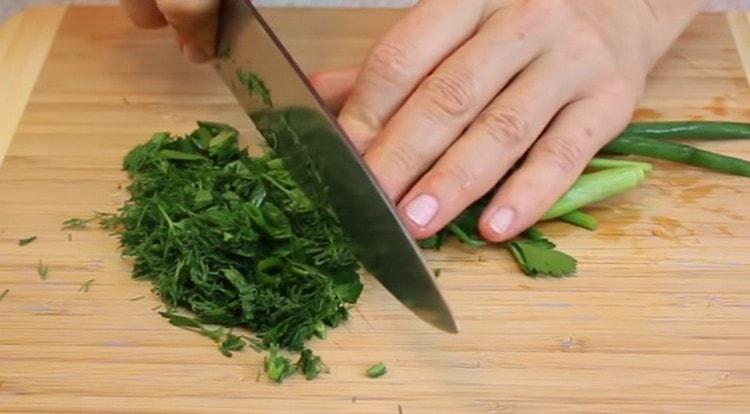 Grind any fresh herbs to taste.